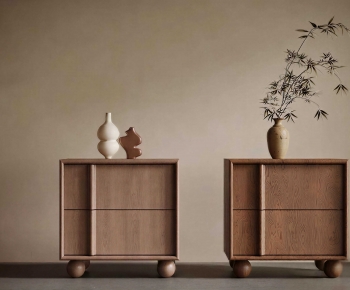 Wabi-sabi Style Bedside Cupboard-ID:208479884