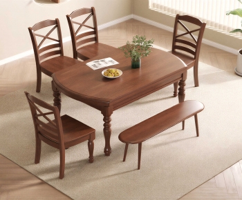 Wabi-sabi Style Dining Table And Chairs-ID:330656052