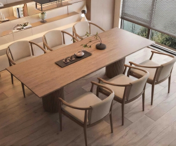 New Chinese Style Dining Table And Chairs-ID:702018024