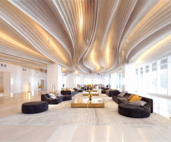 Modern Office Reception Desk-ID:672576906