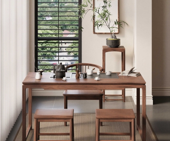 New Chinese Style Tea Tables And Chairs-ID:359373091