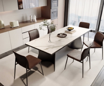 Modern Dining Table And Chairs-ID:785458098