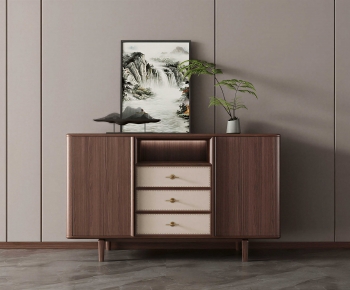 New Chinese Style Entrance Cabinet-ID:253989939