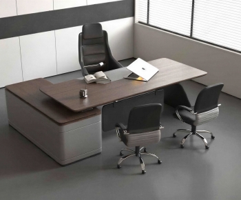 Modern Office Desk And Chair-ID:786399871