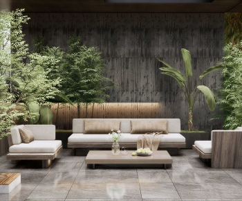 Wabi-sabi Style Sofa Combination-ID:762482889