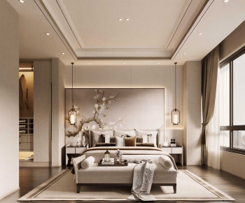 New Chinese Style Bedroom-ID:652095087