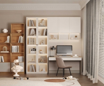 Modern Computer Desk And Chair-ID:716610917