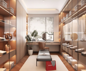 Modern Clothes Storage Area-ID:380429981