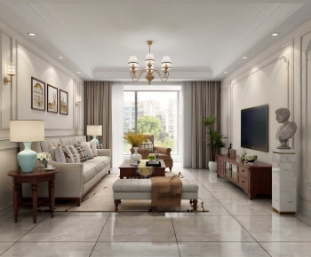 American Style A Living Room-ID:608433961