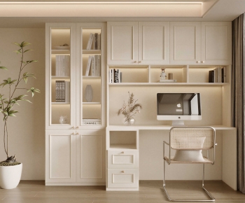 Modern Computer Desk And Chair-ID:417315019