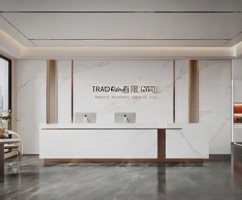 Modern Office Reception Desk-ID:631691932