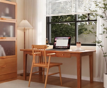 Modern Computer Desk And Chair-ID:755064961