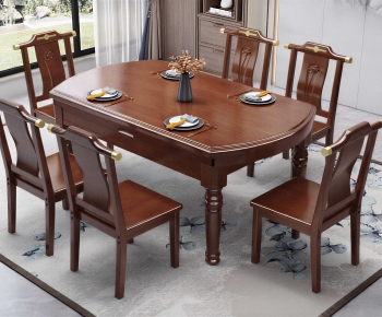 New Chinese Style Dining Table And Chairs-ID:622688069