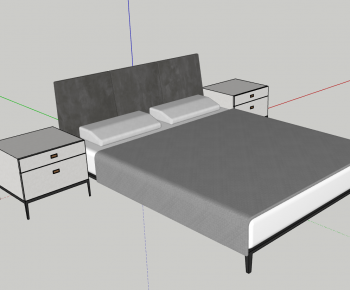 Modern Double Bed-ID:462132939