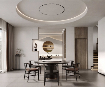 New Chinese Style Dining Room-ID:891701945