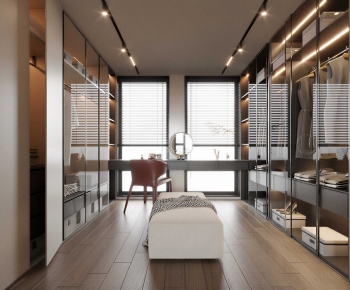 Modern Clothes Storage Area-ID:327982903