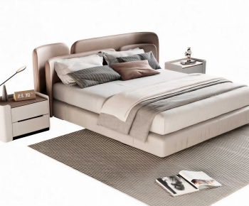 Modern Double Bed-ID:916508912