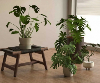 Modern Potted Green Plant-ID:691916942