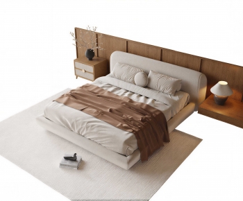 Modern Double Bed-ID:877523901