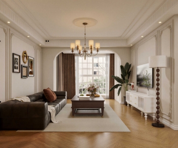 French Style A Living Room-ID:604811912