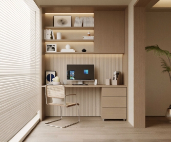 Modern Computer Desk And Chair-ID:416255956