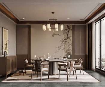 New Chinese Style A Living Room-ID:337100032