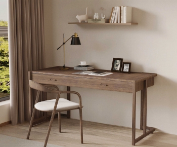 New Chinese Style Computer Desk And Chair-ID:417512891