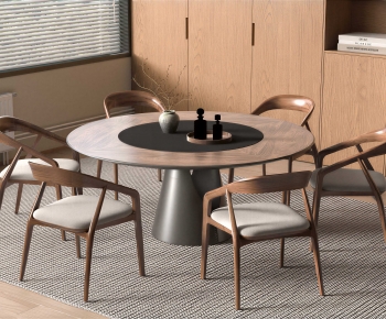 Wabi-sabi Style Dining Table And Chairs-ID:881884101