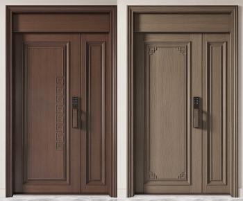 New Chinese Style Unequal Double Door-ID:706521033