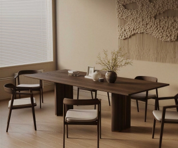 Wabi-sabi Style Dining Table And Chairs-ID:624614003