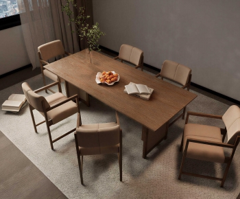 Wabi-sabi Style Dining Table And Chairs-ID:970130927