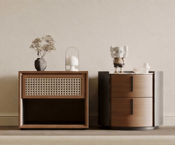 Wabi-sabi Style Bedside Cupboard-ID:978799101