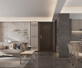 New Chinese Style A Living Room-ID:807840115