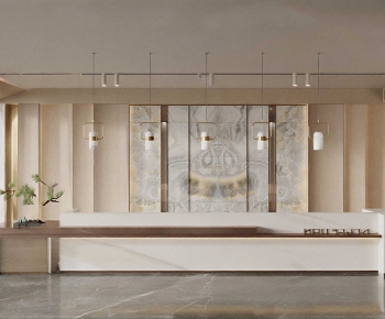 Modern Office Reception Desk-ID:619956978