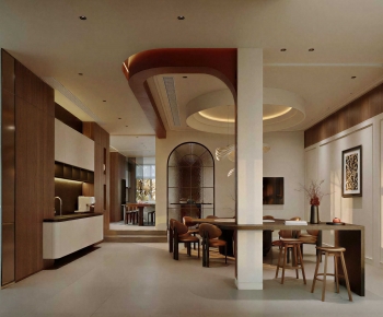 Wabi-sabi Style Dining Room-ID:940344104