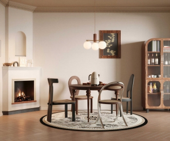 French Style Dining Table And Chairs-ID:534420033