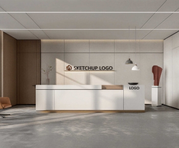 Modern Office Reception Desk-ID:908278949