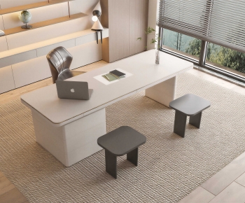 Modern Computer Desk And Chair-ID:789336929
