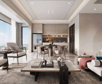 New Chinese Style A Living Room-ID:885473972