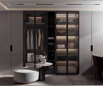 Modern Clothes Storage Area-ID:126946937