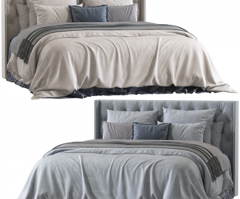 Modern Double Bed-ID:854410897