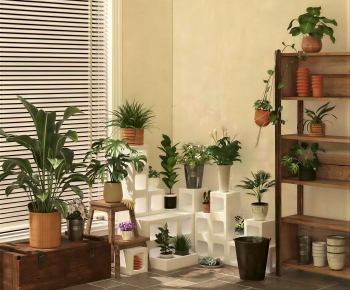 Modern Potted Green Plant-ID:367412099