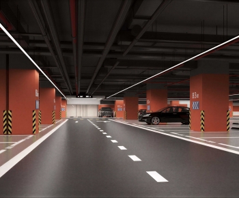 Modern Underground Parking Lot-ID:888839969