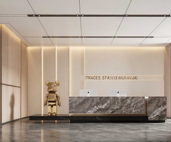 Modern Office Reception Desk-ID:656667958
