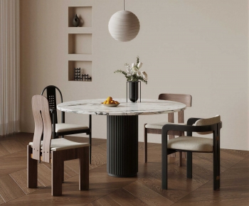 French Style Dining Table And Chairs-ID:840996038