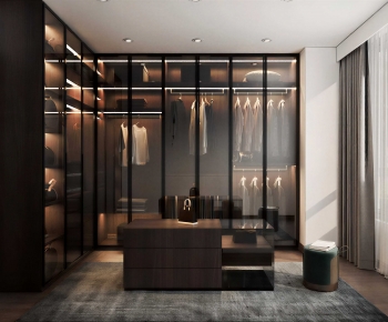 Modern Clothes Storage Area-ID:430599937