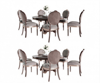 American Style Dining Table And Chairs-ID:542836904