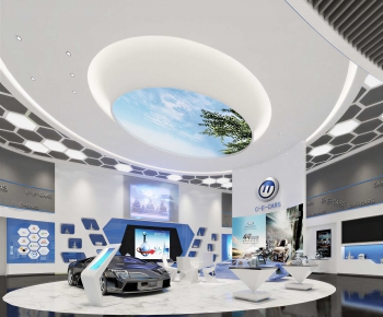 Modern Exhibition Hall-ID:571858916