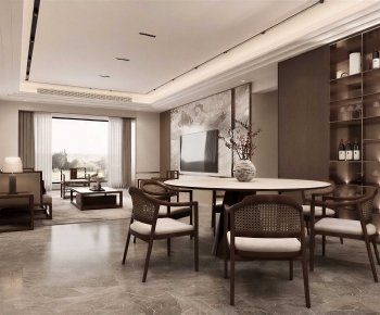 New Chinese Style Dining Room-ID:858490573