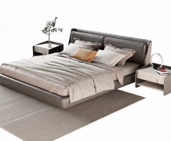 Modern Double Bed-ID:123260065